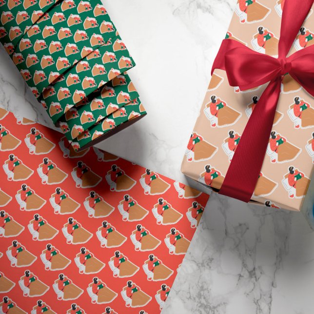 Papel de envolvimiento de Navidades festivos (Subido por el creador)