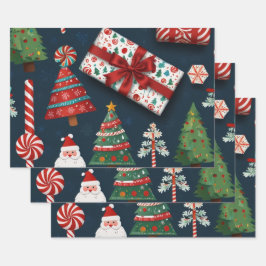 Papel de envolvimiento de Navidades festivos