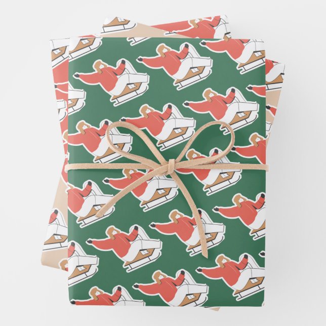 Papel de envolvimiento de Navidades festivos (In situ)