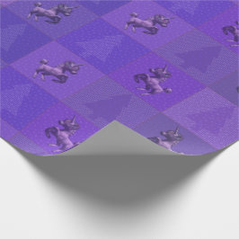 Papel de envolvimiento de Navidades unicornios de 