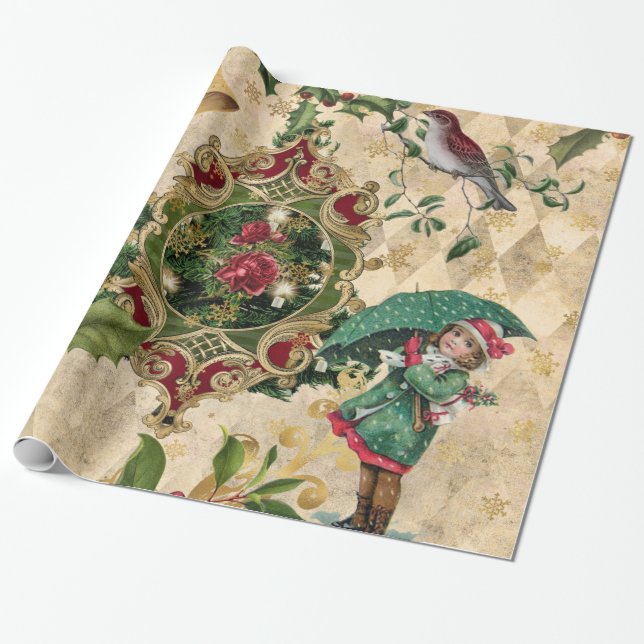 Papel de envolvimiento de Navidades únicos de époc (Desenrollado)