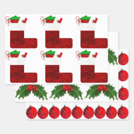 Papel de envolvimiento de Navidades variados