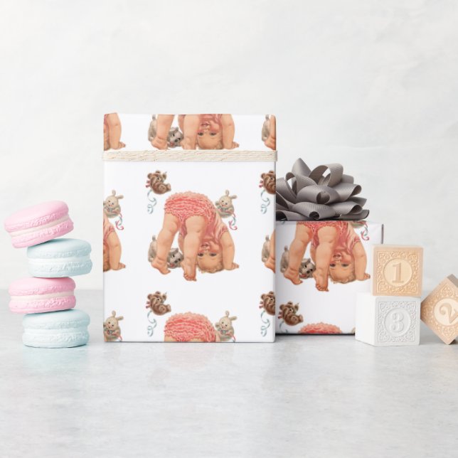 Papel de envolvimiento de niñas pequeñas (Baby Shower)