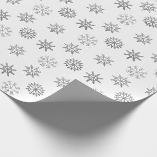 Papel de envolvimiento de ornamentos blancos con c