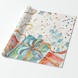 Papel de envolvimiento de ornamentos de invierno d