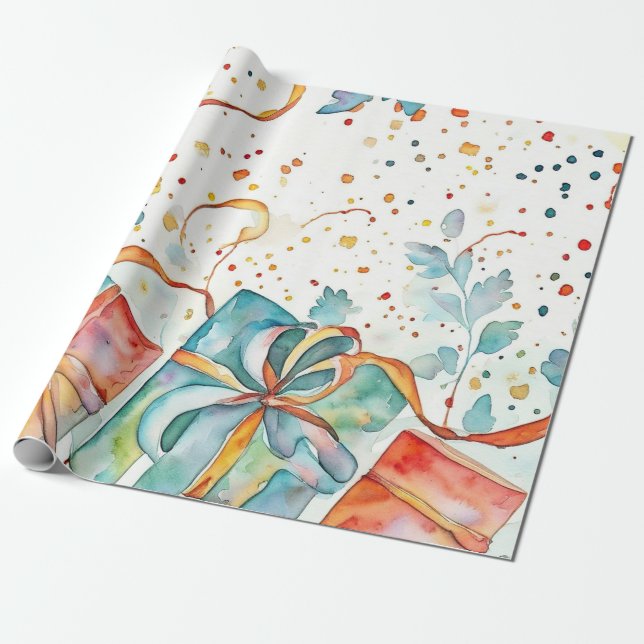 Papel de envolvimiento de ornamentos de invierno d (Desenrollado)