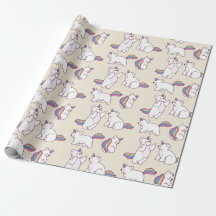 Papel de envolvimiento de osos de unicornio