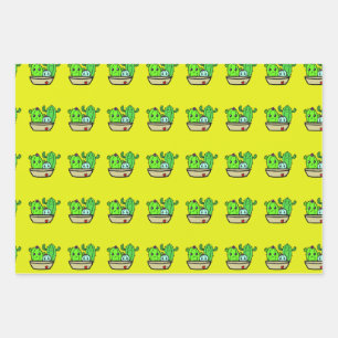 Papel de envolvimiento de pals cactus