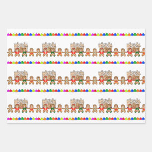 Papel de envolvimiento de pan de jengibre conjunto