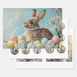Papel de envolvimiento de Pascua conjunto de hojas