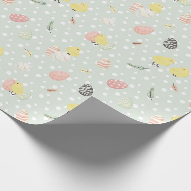 Papel de envolvimiento de Pascua y Huevos de Pascu (Esquina)