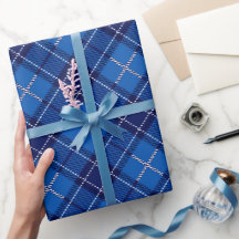 Papel de envolvimiento de patrón de plancha azul