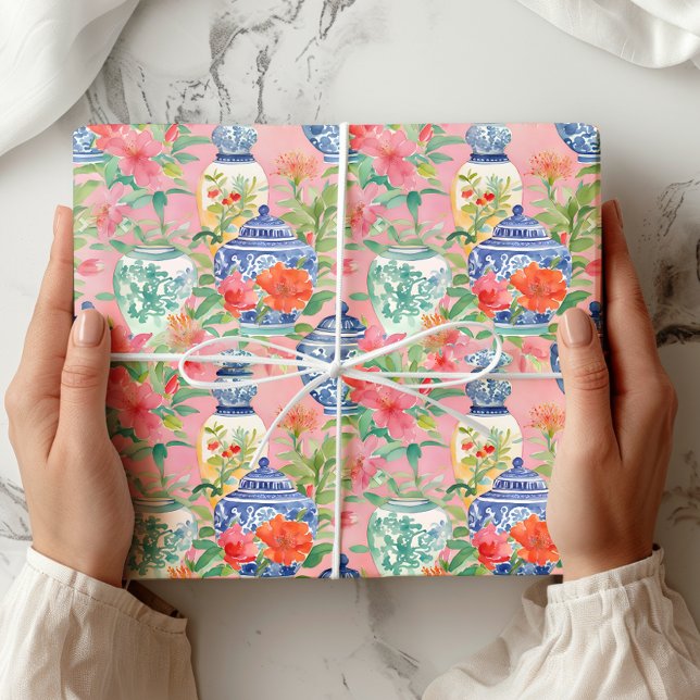 Papel de envolvimiento de patrón floral Chinoiseri (Subido por el creador)
