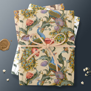 Papel de envolvimiento de patrón floral de estilo
