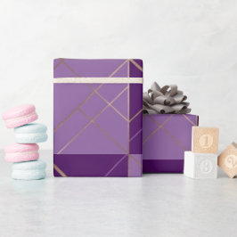 Papel de envolvimiento de patrón geométrico morado