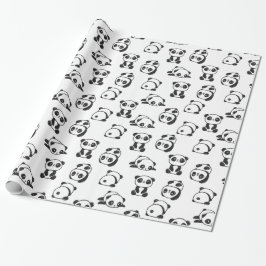 Papel de envolvimiento de patrones de osos de pand