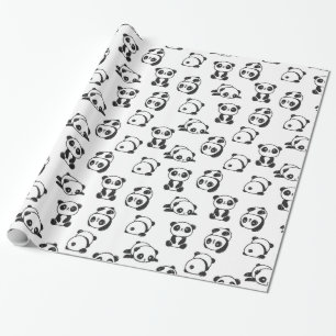 Papel de envolvimiento de patrones de osos de pand