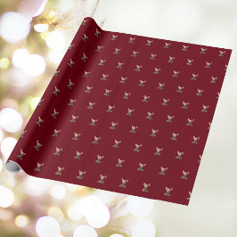 Papel de envolvimiento de perras de Navidades de g