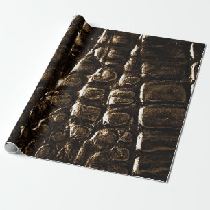 Papel de envolvimiento de piel de cocodrilo negro,