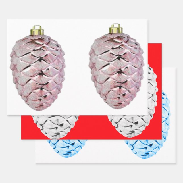 Papel de envolvimiento de pineconas variadas (Set)