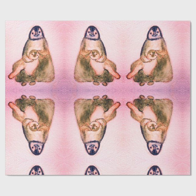 Papel de envolvimiento de pingüinos (Superficie plana)