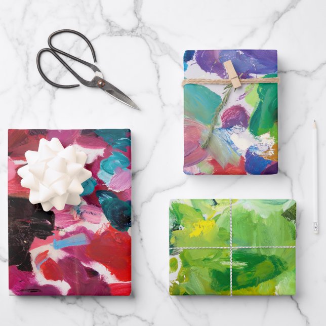 Papel de envolvimiento de pintura tres (Anverso)