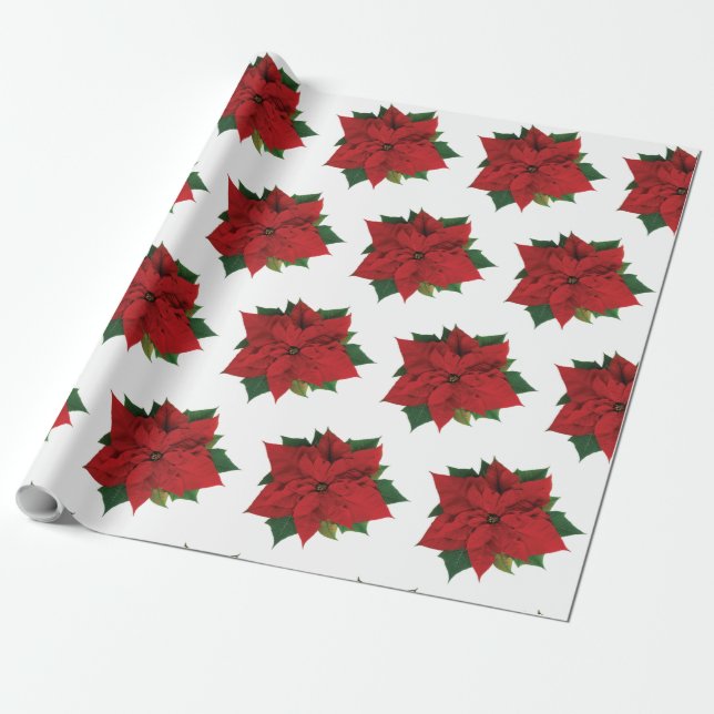 Papel de envolvimiento de Poinsettia (Desenrollado)