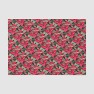 Papel de envolvimiento de poinsettia roja