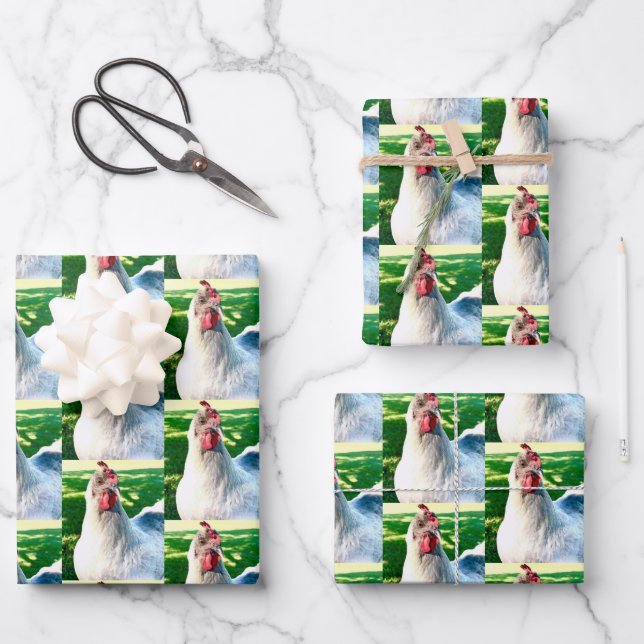 Papel de envolvimiento de pollo blanco (Anverso)
