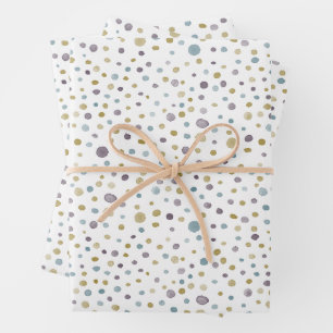 Papel de envolvimiento de puntos de acuarela Janet