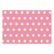 Papel de envolvimiento de puntos de polka (amarill