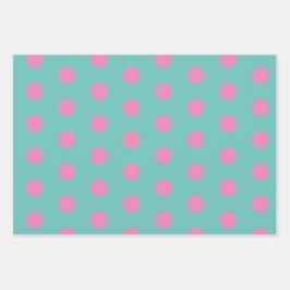 Papel de envolvimiento de puntos de polka (Aqua & 