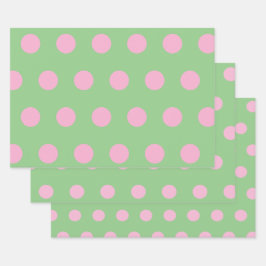 Papel de envolvimiento de puntos de polka (verde s