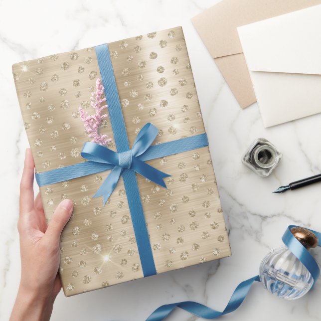 Papel de envolvimiento de puntos polka Purpurina d (Regalar)