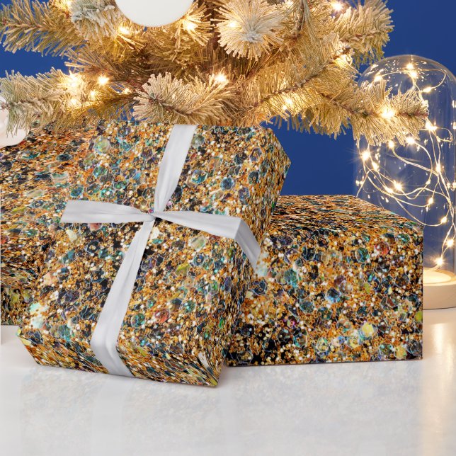 Papel de envolvimiento de Purpurina colorido (Vacaciones)