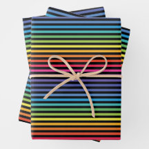 Papel de envolvimiento de rayas horizontales del a