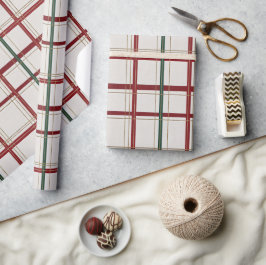 Papel de envolvimiento de rayas navideñas modernas