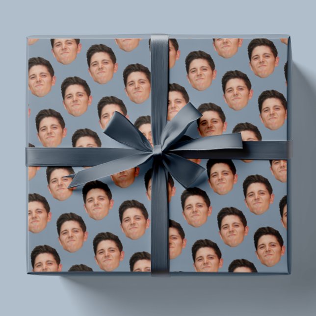 Papel de envolvimiento de regalo azul agitado para (Subido por el creador)