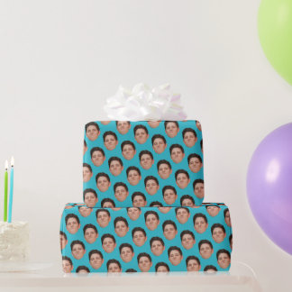 Papel de envolvimiento de regalo azul de hawaiana 