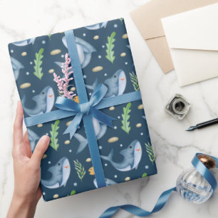 Papel de envolvimiento de regalo azul de la marina