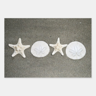 Papel de envolvimiento de regalo de Beach X y O's