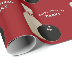 Papel de envolvimiento de regalo de bolera persona