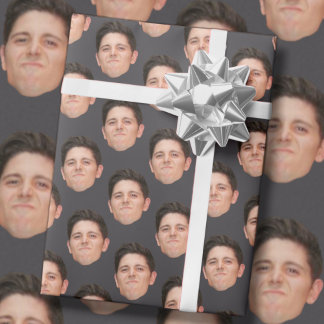 Papel de envolvimiento de regalo de carbón de foto