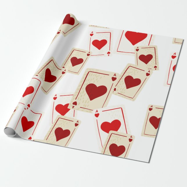 Papel de envolvimiento de regalo de Casino Ace of  (Desenrollado)