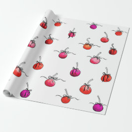 Papel de envolvimiento de regalo de cereza