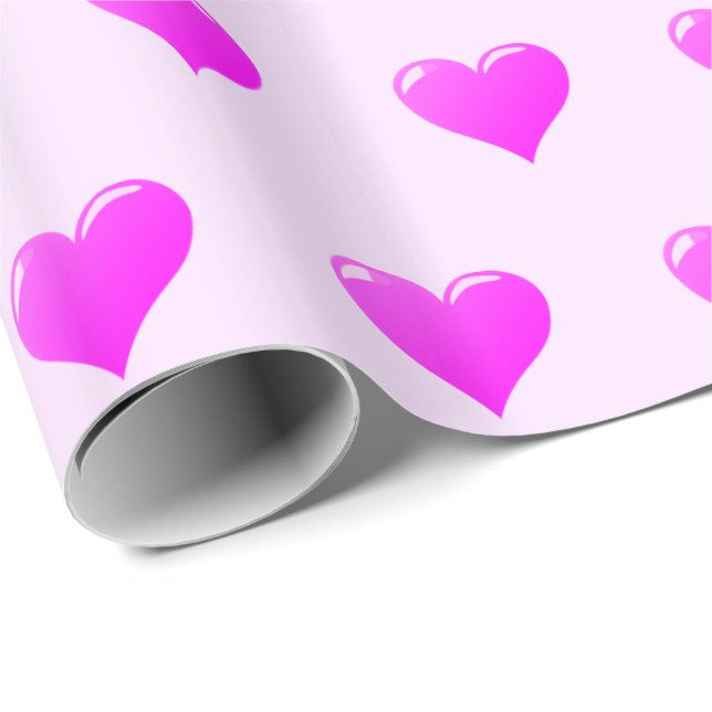 Papel de envolvimiento de regalo de corazón (Esquina del rollo)