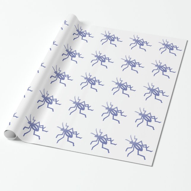 Papel de envolvimiento de regalo de cricket púrpur (Desenrollado)