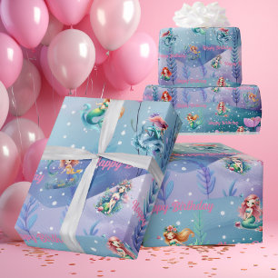 Papel de envolvimiento de regalo de cumpleaños Spa
