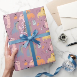 Papel de envolvimiento de regalo de estilo dogmáti