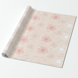 Papel de envolvimiento de regalo de Flor de Meloco